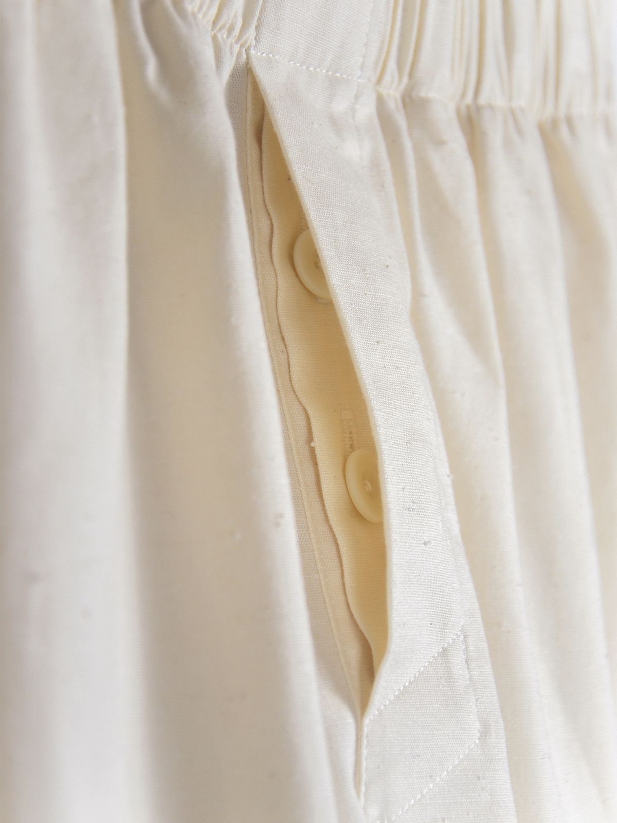 Slub cotton shorts