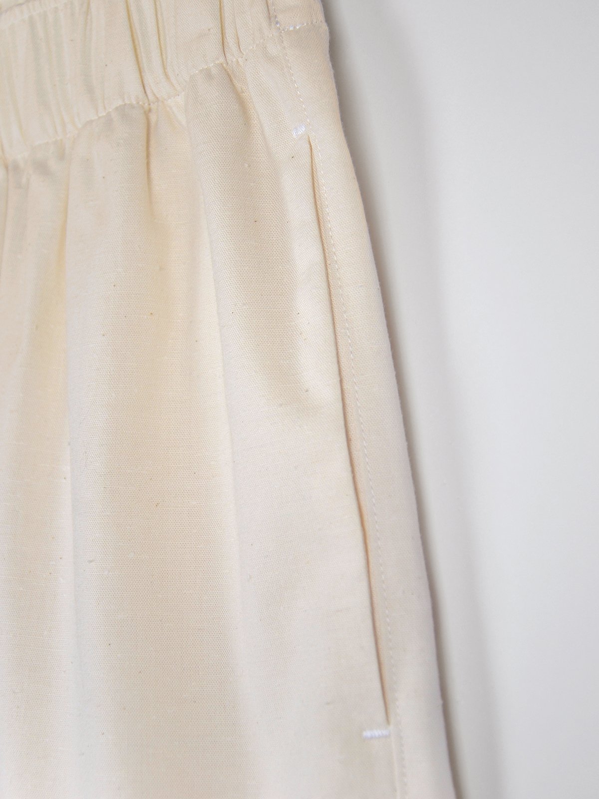 Slub cotton pants