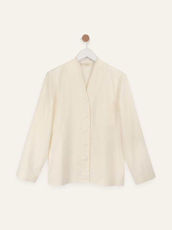 Slub cotton long sleeve shirt