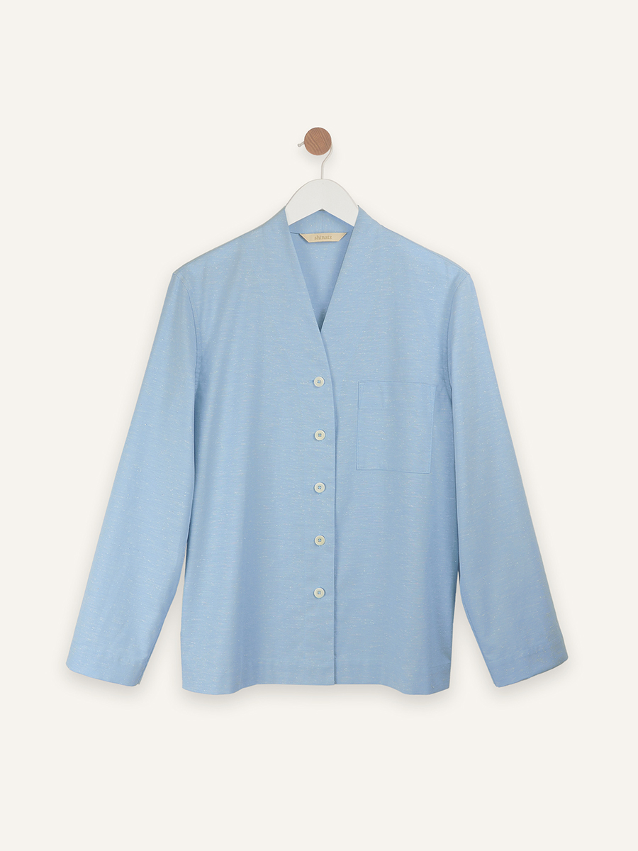 Slub cotton long sleeve shirt