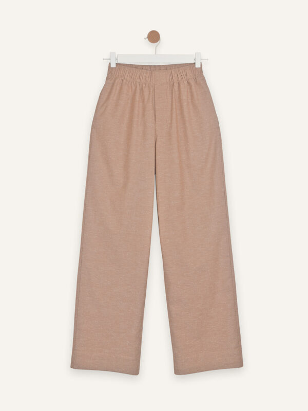 Slub cotton pants