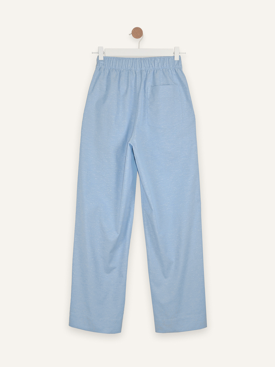 Slub cotton pants