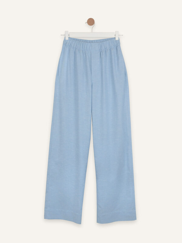 Slub cotton pants