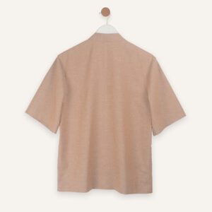 Slub cotton short sleeve shirt