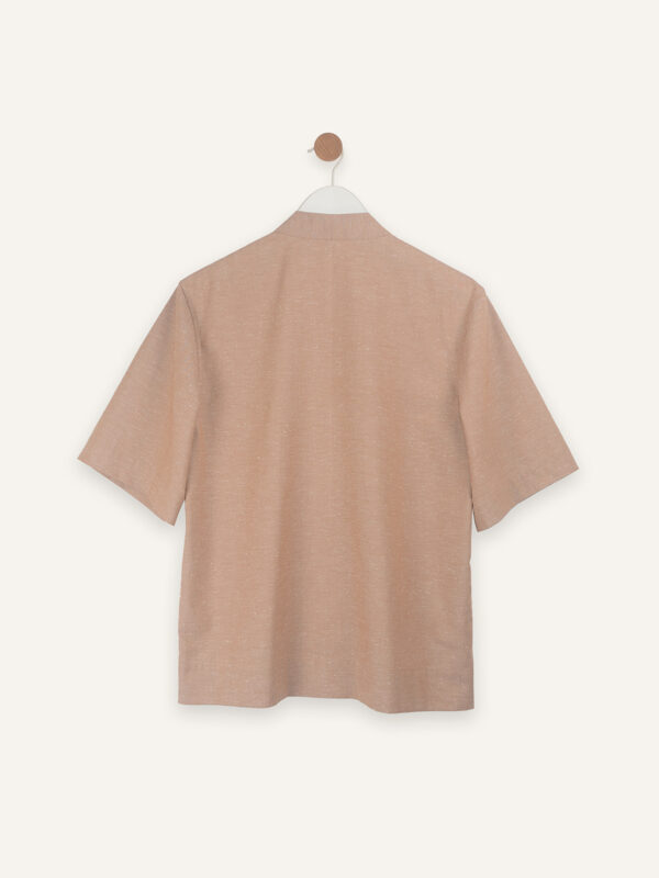 Slub cotton short sleeve shirt