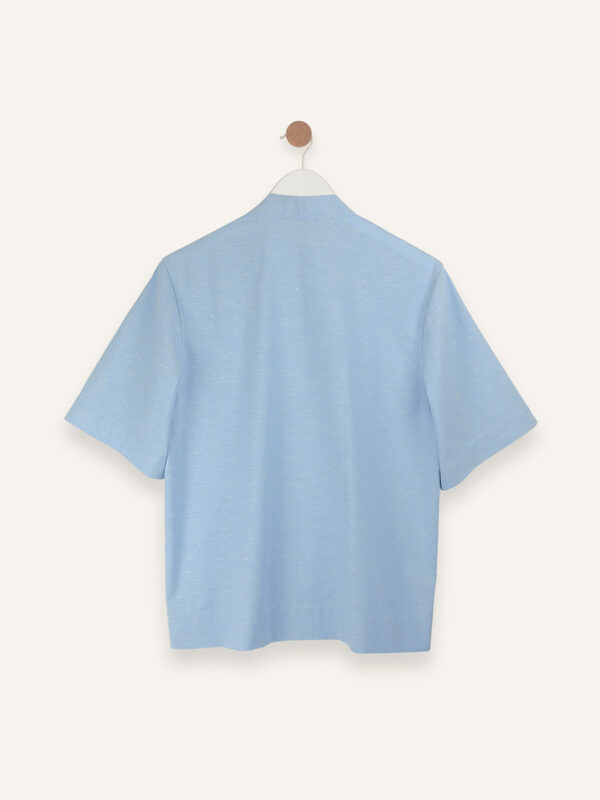 Slub cotton short sleeve shirt