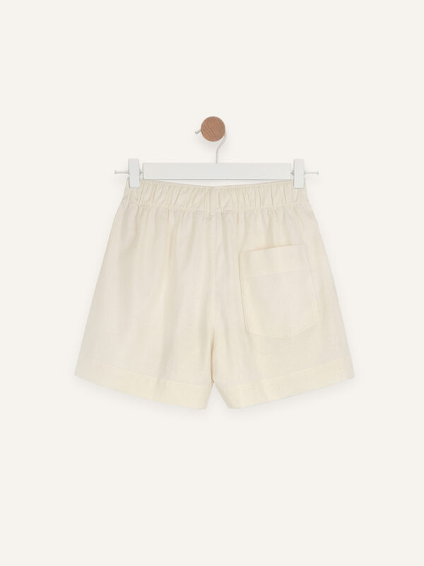 Slub cotton shorts