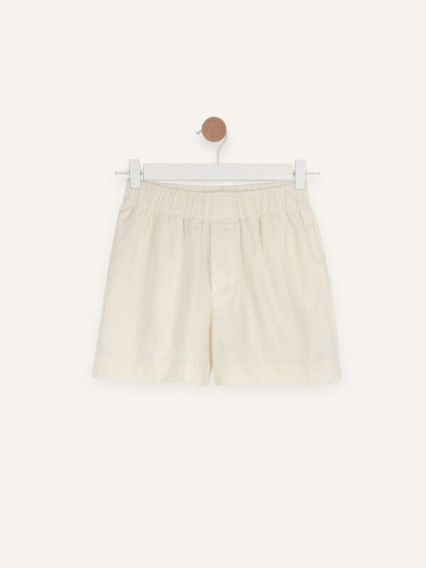 Slub cotton shorts