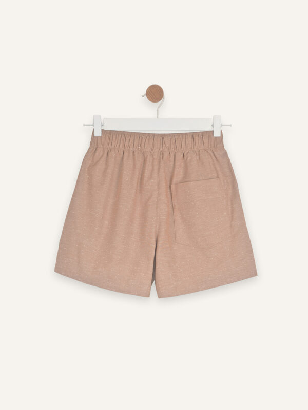 Slub cotton shorts