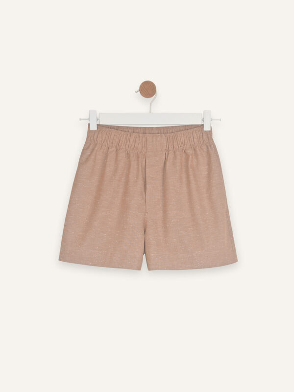 Slub cotton shorts