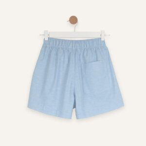 Slub cotton shorts
