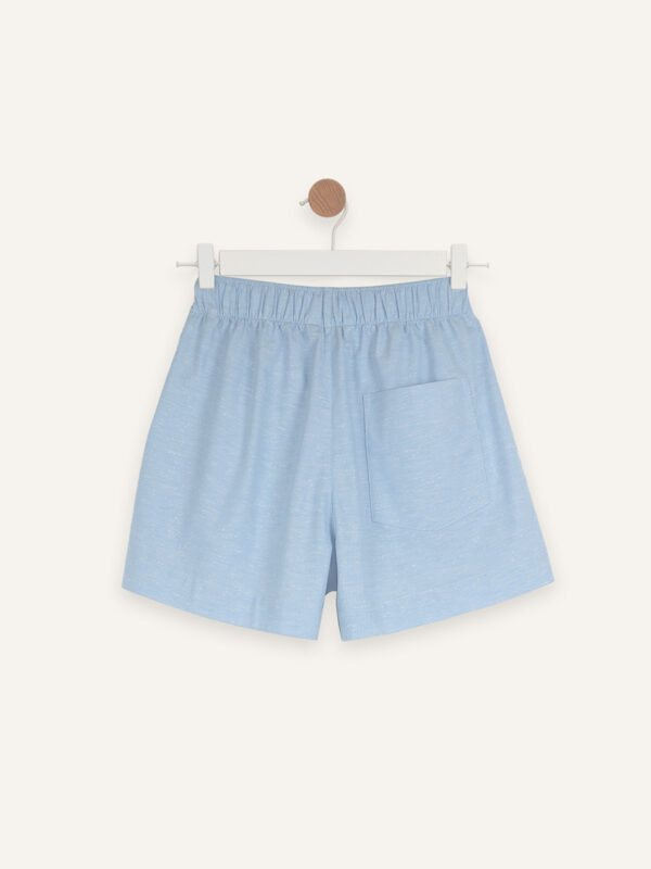 Slub cotton shorts