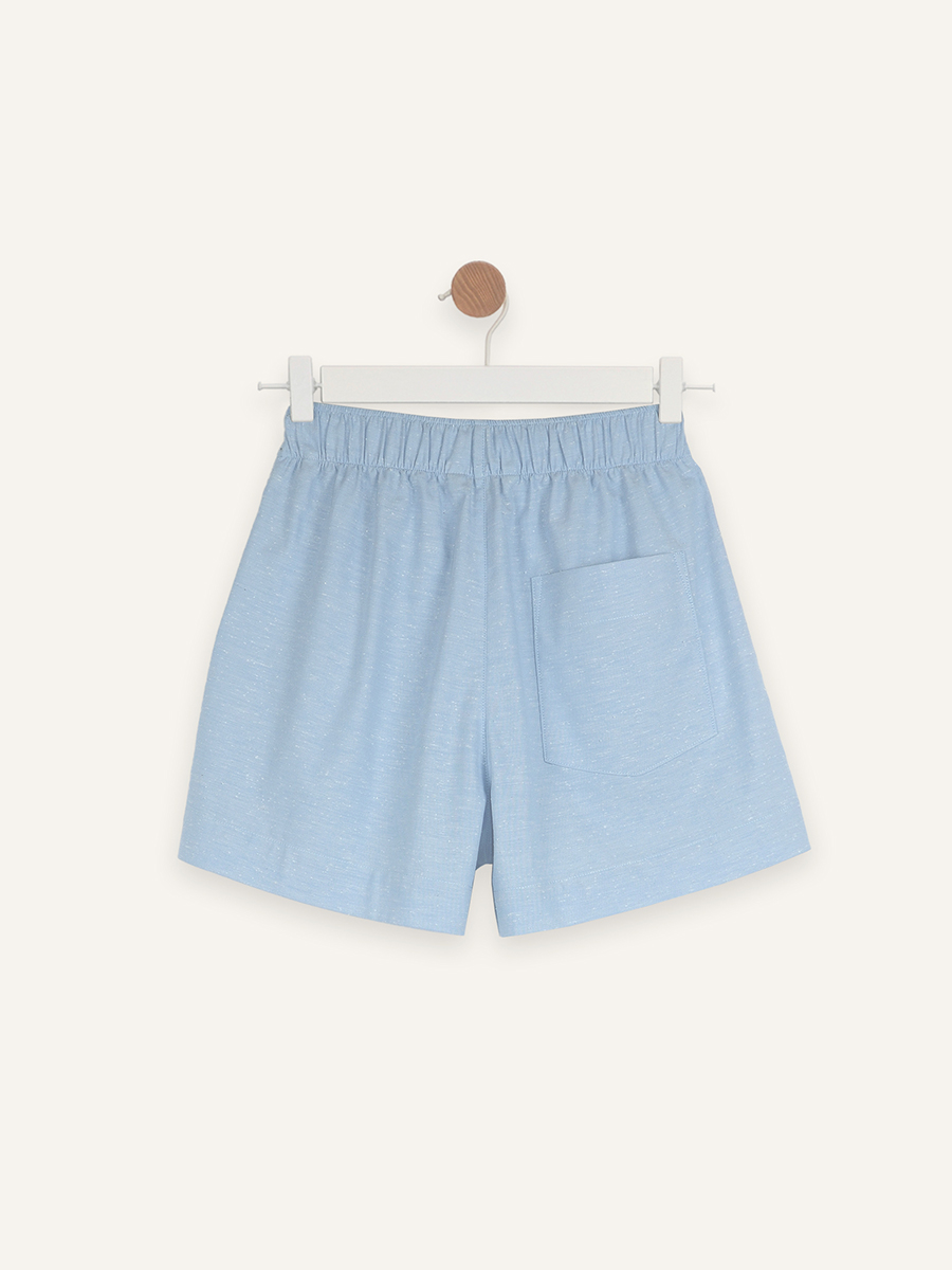 Slub cotton shorts