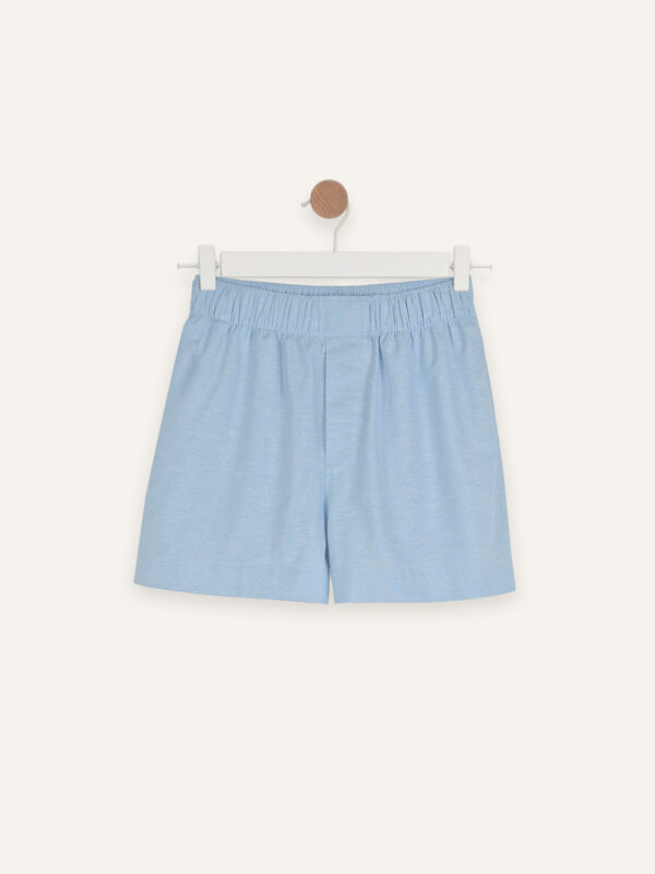 Slub cotton shorts