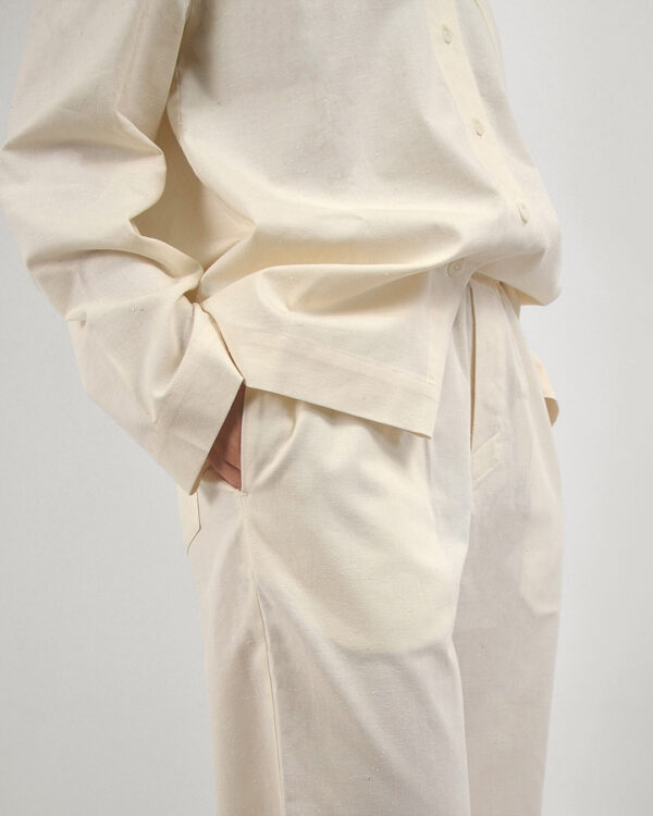 Slub cotton long set