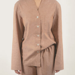 Slub cotton long set