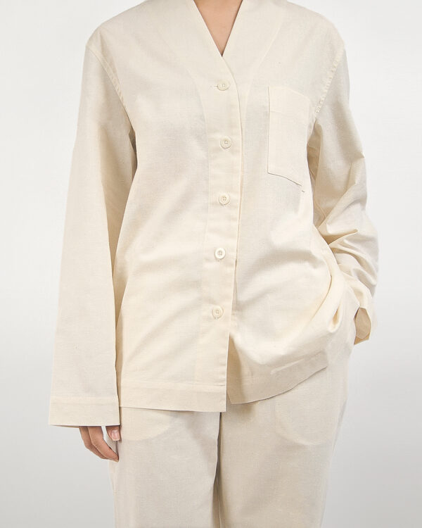 Slub cotton long set