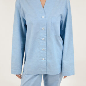 Slub cotton long set