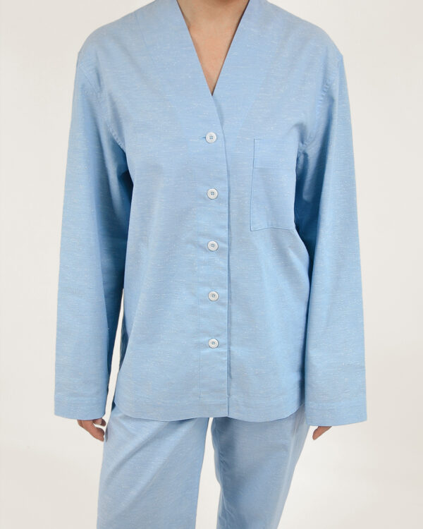 Slub cotton long set