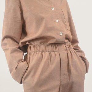 Slub cotton long set