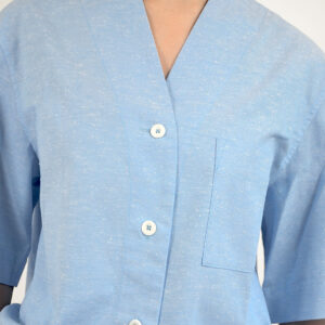 Slub cotton short set