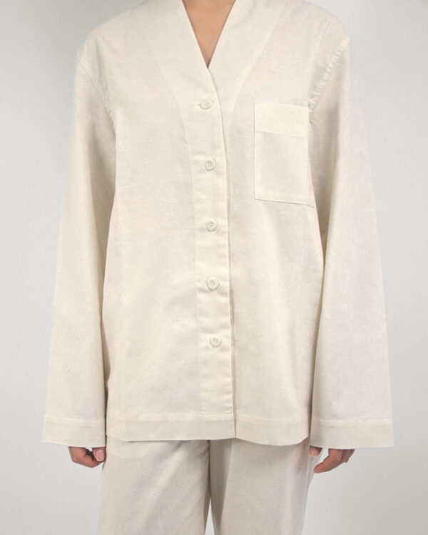 Slub cotton long set